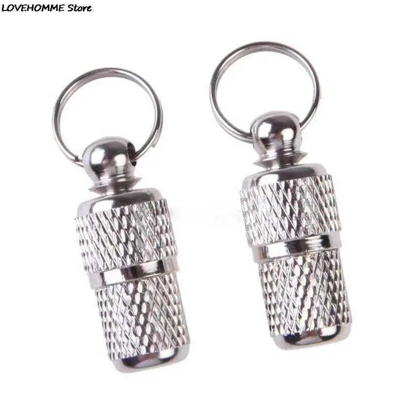 Dog Cat Storage Tube Anti Lost Silver Address Label Pet Kitten Puppy Id Tags Mini Metal Collar Necklace Pendants 1pc | Дом и сад