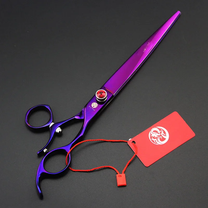

8inch Purple 360degree Rotation Pet Grooming Hair Cut Straight Scissor Dog Cat Hairdressing Style Pet Groomer Tool Professional