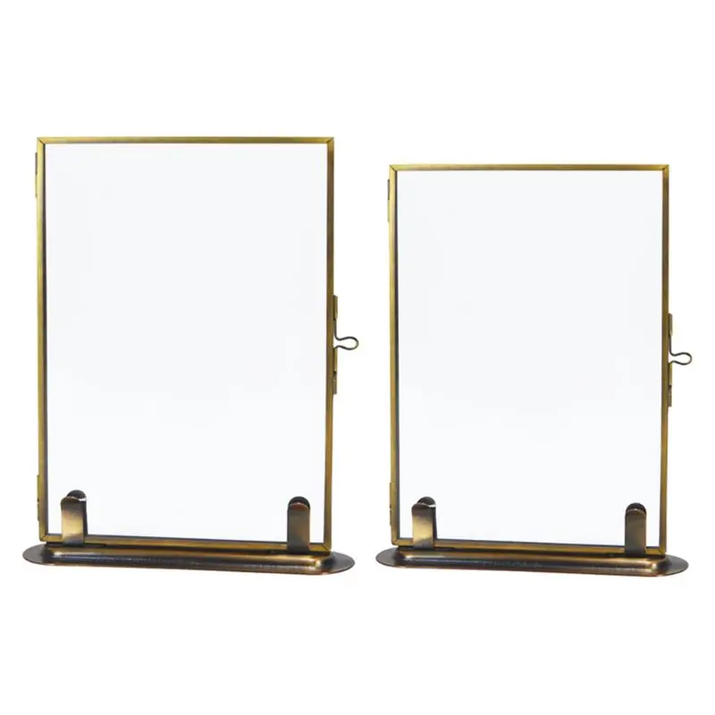 

Metal Glass Photo Picture Frame Flower Plant Specimen Portrait Display Frames