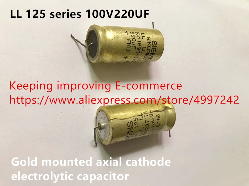 

Germany import LL 125 series 100V220UF gold mounted axial cathode electrolytic capacitor (Inductor)