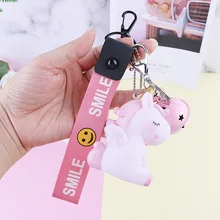 Стиль брелок креативный мультфильм Ангел мА брелок Единорог студентов подарок для пары автомобиль Сумочка Подвеска