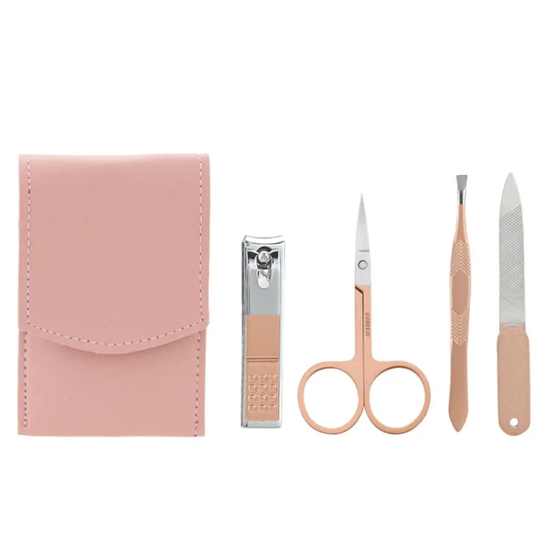 

4pcs/8pcs Stainless Steel Manicure Cutters Toe Nail Clipper Pedicure Set Paronychia Scissors Portable Travel Kit Foot Care Tools