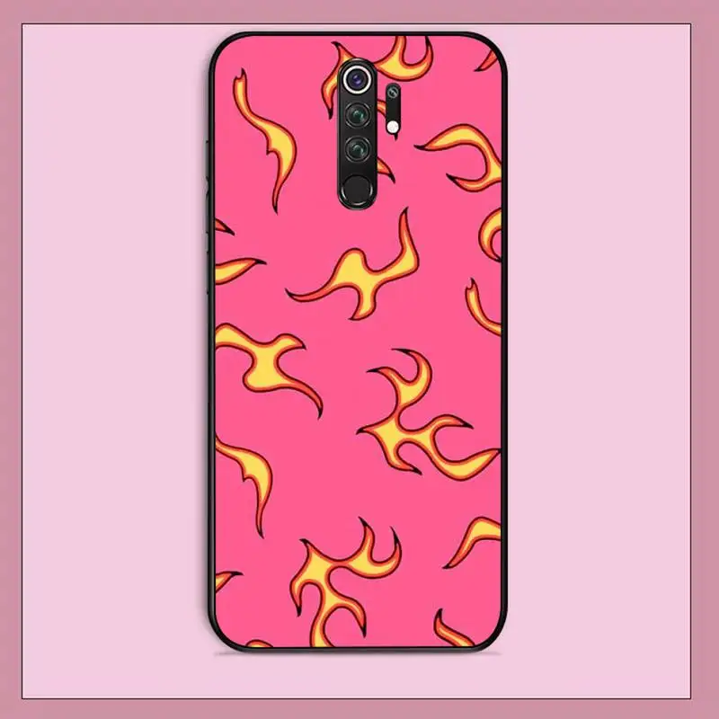 xiaomi leather case chain FHNBLJ Fashion Flame Fire Print Fundas Painted Phone Case for RedMi note 9 4 5 6 7 5a 8 9 pro max 4X 5A 8T best phone cases for xiaomi