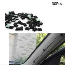 

30 Pcs Driving Recorder Cable Holder Fixer Clips Organizer Management Cable Winder Flat Network Cable Wiring Buckle