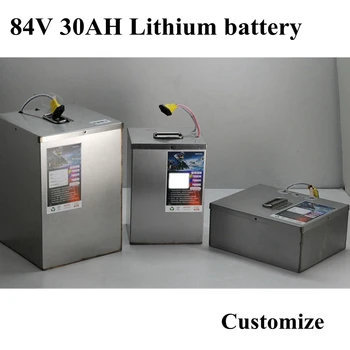 

84V 30AH Electric Bicycle Lithium Battery for Motor BBSHD 1500W 2500W 4500W Motor 84V +a Metal Box + 5A Charger Free Shipping