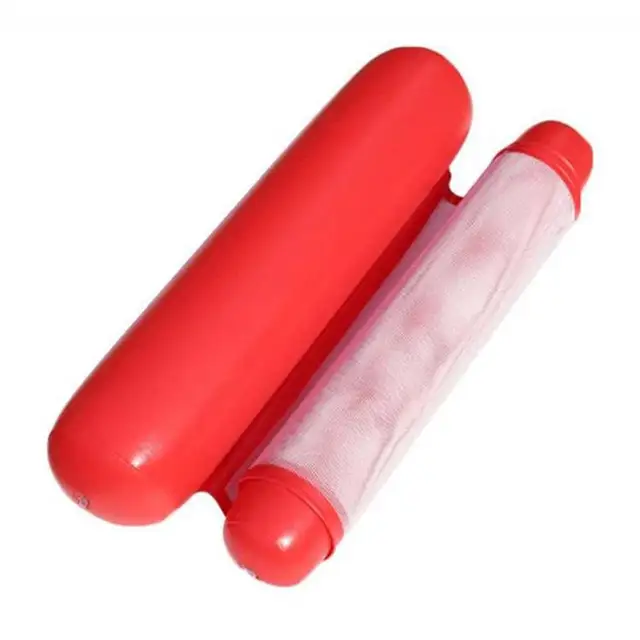PVC Summer Inflatable Foldable Floating Row Swimming Pool Water Hammock Air Mattresses Bed Beach Water Sports Lounger Chair Red