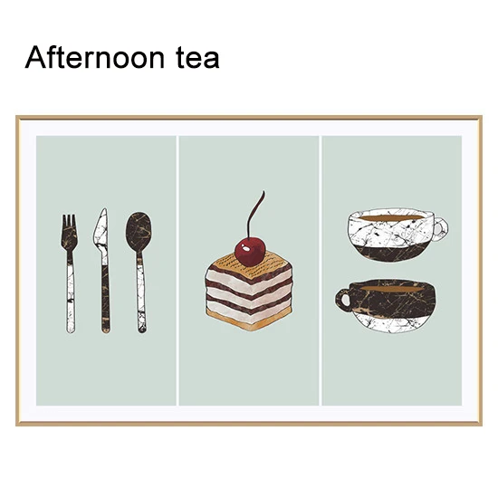 Afternoon tea 1 шт. 90*60 см кухонный, маслоустойчивый съемные наклейки на стену из алюминиевой фольги художественный декор домашняя наклейка наклейки на фруктовое масло наклейки на стену Новинка - Цвет: Afternoon tea