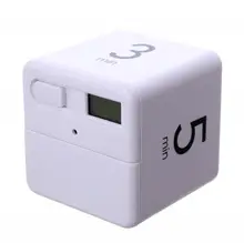 Cubo de cor branca cozinha temporizador cúbico minutos para gestão do tempo crianças temporizador treino temporizador acessórios cocina ferramentas