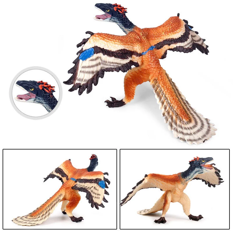 

Solid Plastic Simulation Dinosaur Model Figure Collectible Toys Archaeopteryx Animal Action Figures Kids Sandtable Scene Toy