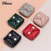 Cute Zero Wallet Soft Leather Mini Wallet Headset Key Female Coin Lipstick Storage Bag Coin Purse Change Purse Candy Purse