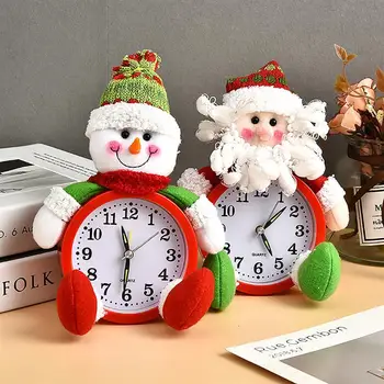 

Christmas Alarm Clock, Precise Santa Claus Snowman Desktop Alarm Clock, Cute Beautiful Santa Decoration Clock