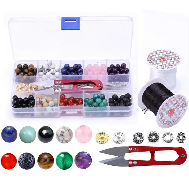 

8mm Natural Stone Beads DIY Material Package Scattered Beads for Bracelet Necklace High Quality Jewelry Accessories
