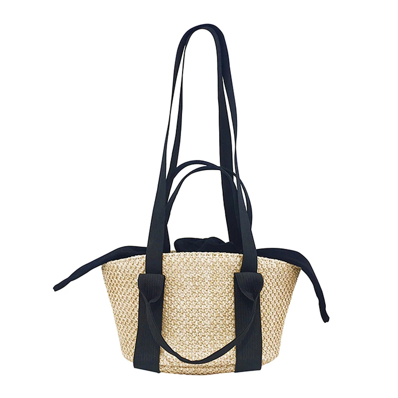 

ABZC-new women pastoral wind grass woven bag woven bag braided basket bag shoulder handbag ladies wrist bag