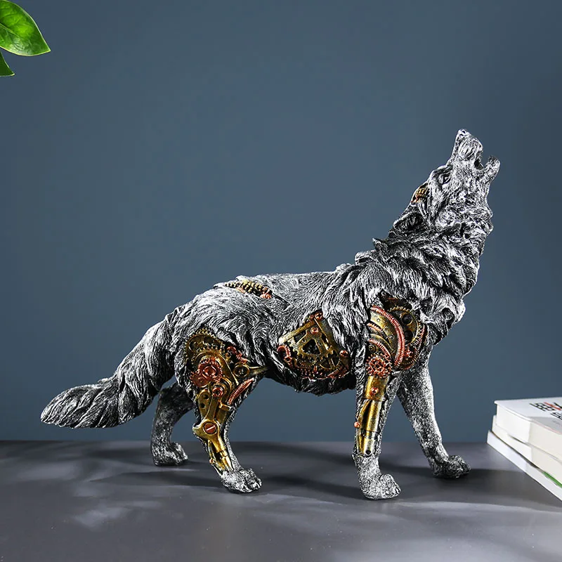 Home Decoration Furnishings Creative Office Display Robot Wolf Horse Sculpture Study Room Ornaments Birthday Gifts | Дом и сад