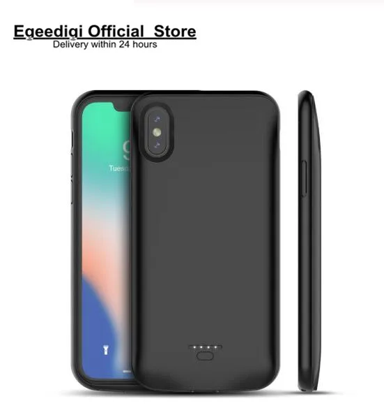 

5500mAh Full cover Power Bank Battery Charge Case Support listen music For iPhone 5 5S 6 6s 7 8 Plus X XR Xs Max PowerBank Case