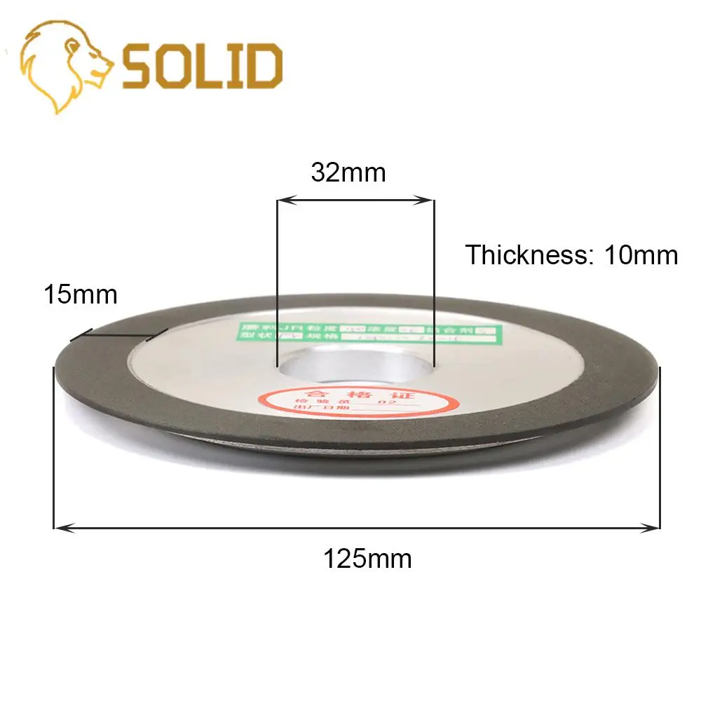 125mm Diamond Grinding Disc Wheel Cutting Grinding Coated for Tungsten Steel Milling Tool Carbide Metal Bore 32mm 1Pc