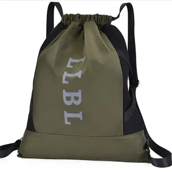 

MeshBucket Type Nylon Drawstring Backpack School Gym Drawstring Bag Storage Pack Rucksack Pouch High-Capacity Outdoor Travel Bag