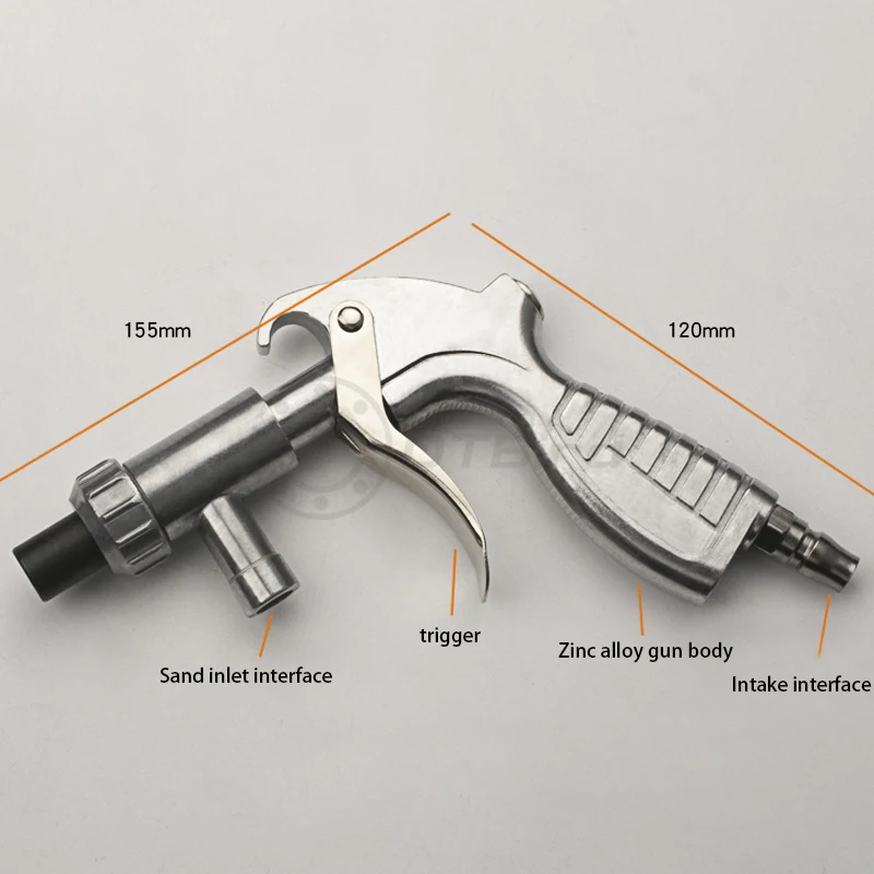 Абразивный воздушный Пескоструйный пистолет комплект 1 керамическое сопло 1 стальное сопло 1 всасывающая труба для песка промышленный Пескоструйный пистолет пневматический