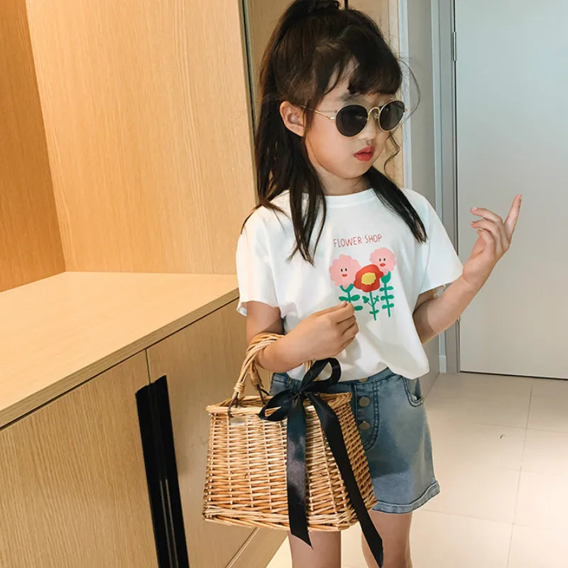 Girl Mini Purses and Straw Hand bag