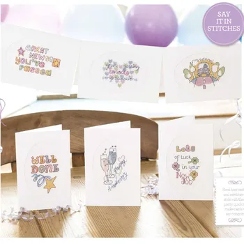 

CD443 Cross Stitch Kit Package Greeting Cards Needlework Counted Cross-Stitching Kits Christmas Mother's Father's Day Birthday