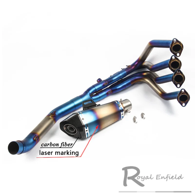 Z800 мотоцикл полная система выхлопной передней соединительной трубы Мотоцикл углеродного волокна глушитель модифицированный слипоны для Kawasaki Z800 Ninja800