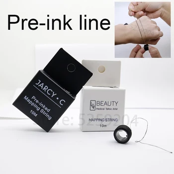

10 Meters pre-Inked Mapping String for Eyebrow Measuring Natural Bamboo Charcoal Thread Pre-inked Microblading String for Brow
