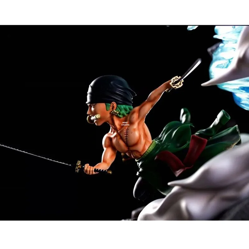 1" одна статуя Roronoa Zoro бюст Дракон объем полная длина портрет со светодиодный светильник GK фигурка игрушка коробка 28 см V454