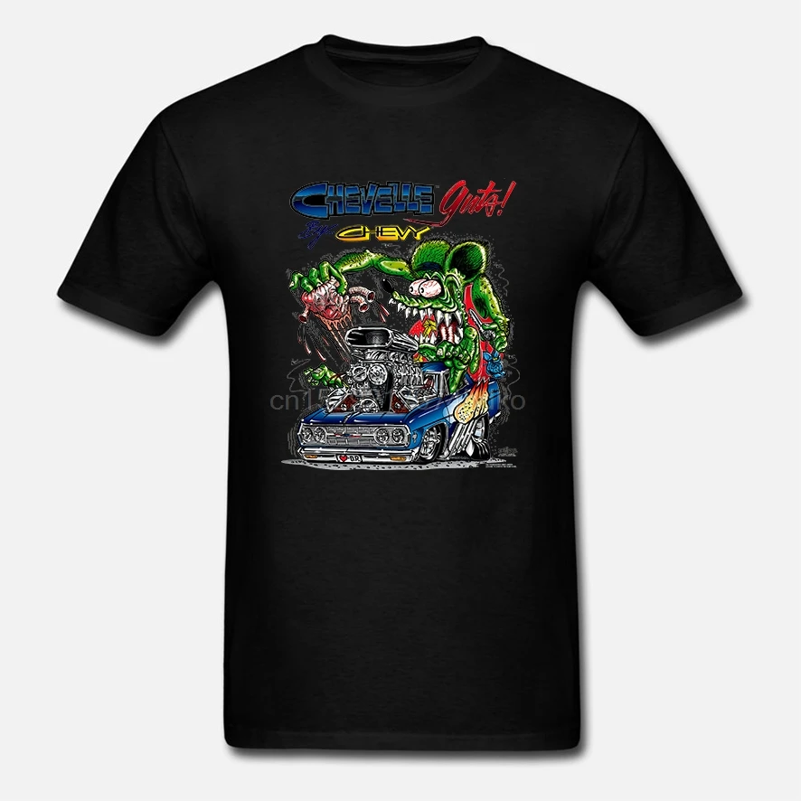 Новые модные мужские хип-хоп футболки с 3D принтом Hot Rod Car Fans Chevelle Guts белые спереди
