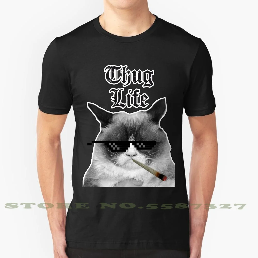 Kaus Antik Mode Kucing Kehidupan Preman 
