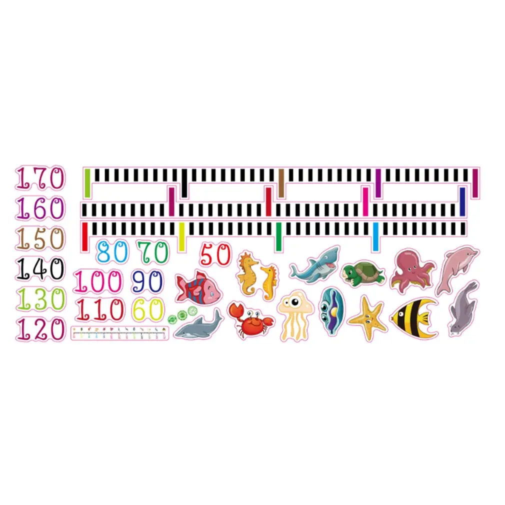 

Cute Pattern Baby Child Growth Height Measurement Chart Wall Sticker Art Decals for Household Decorations