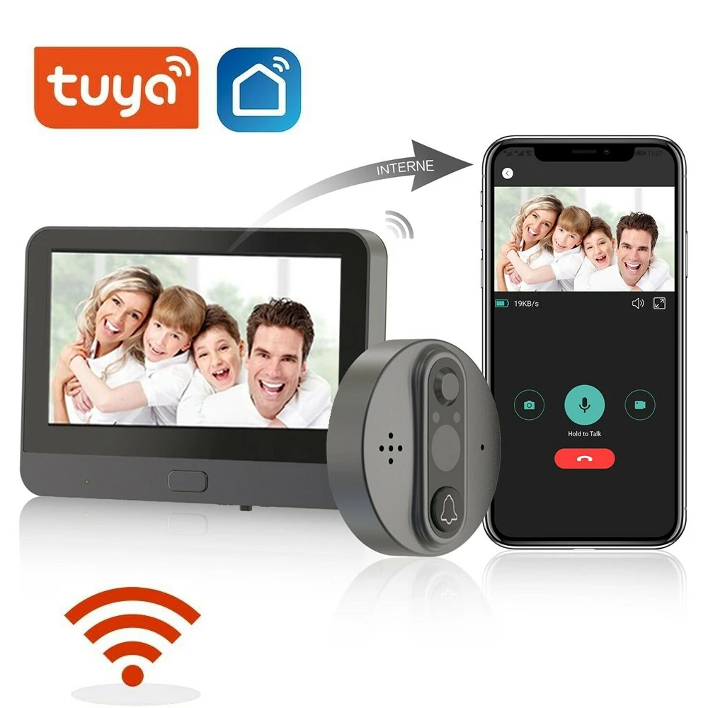 Умный видеодомофон Tuya с Wi-Fi и управлением через приложение | Безопасность защита