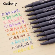 10 Teile/satz Sipa Mikron Farbe Stift Feine Linie Zeichnung Stifte 0,38mm Manga Cartoon Design Färbung Schreibwaren Schule Kunst Liefert