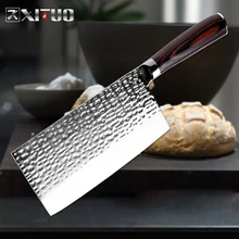 XITUO нож шеф-повара из нержавеющей стали ручной работы кованый антипригарный Кливер Бытовая утилита для нарезки овощей Кухонные ножи
