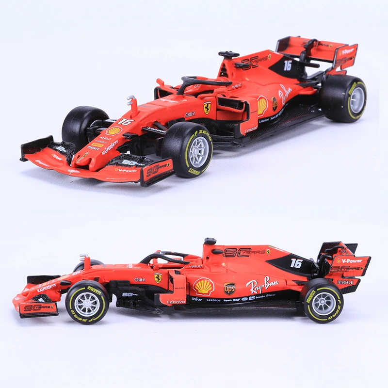 Bburago 1/43 1:43 2019 SF90 Феррари Leclerc Феттель No5 No16 F1 Формула 1 гоночный автомобиль литой