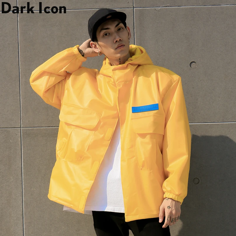 

Dark Icon Double Wearing Cool Jackets Men Sherpa and Leather Street Fashion Men's Jacket Streetwear Clothing