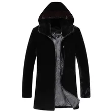 Шуба из настоящей овчины, мужская зимняя куртка, Мужская норковая шуба с воротником из настоящей шерсти, Роскошные теплые куртки 5xl Veste Homme MY1622