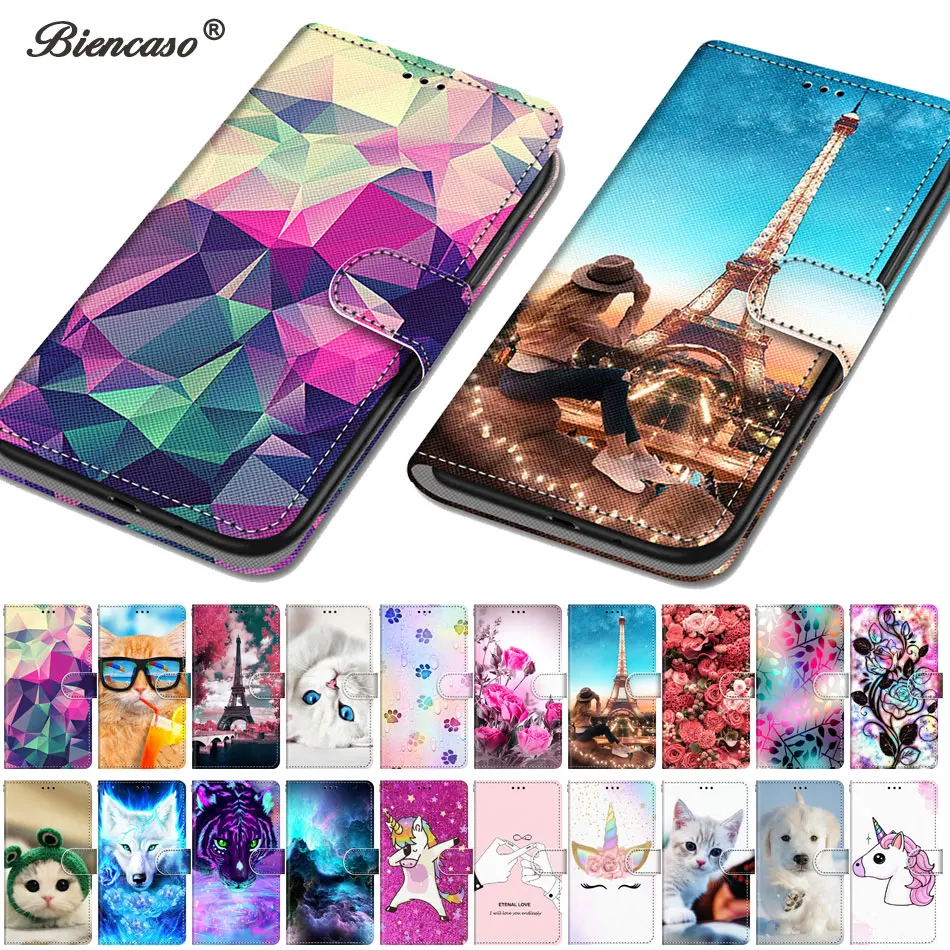 Чехол с милыми животными для Huawei P30 lite чехол подставка P20 Pro Y5 II III Y6 2017 Lite 2018 Nova 4E 3e 5I