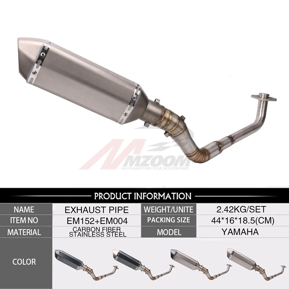 Motorcycle Front Modified Link Tube Scooter Escape Exhaust Silencer Complete System Slip On For Yamaha Nvx 155 Nvx 155 Aerox 155 Exhaust Exhaust Systems Aliexpress