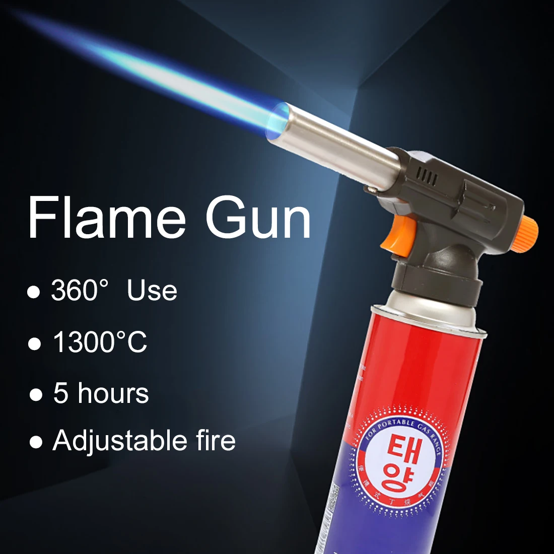 

Professional Invertible 360° Metal Welding Burner Fire Torch Butane Flame Gun for Cooking Lighter BBQ Heating Soldering
