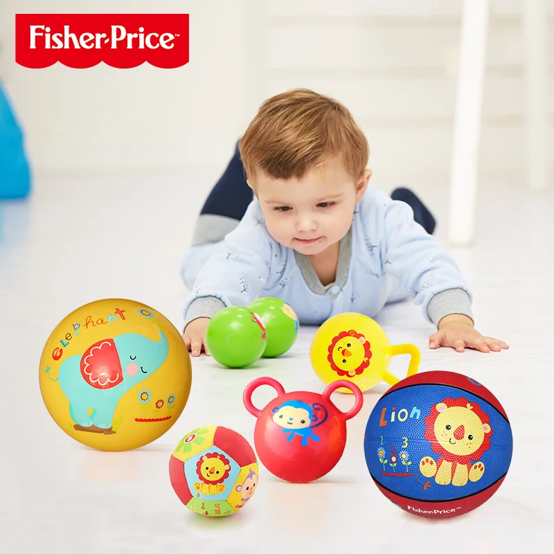 

FISHER-PRICE Infant Child qiu ju qiu Baby Rattles Hand Ball pai qiu Rubber Ball Basketball la qiu Gift Box