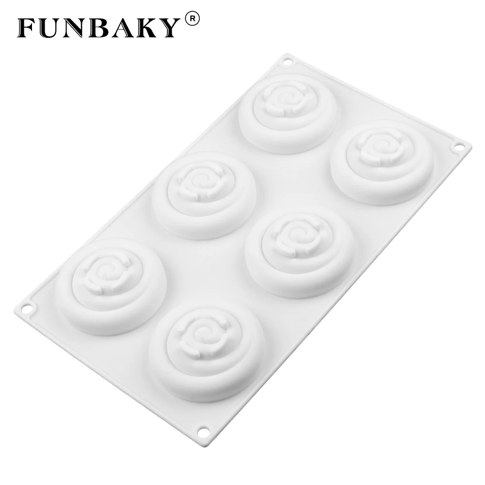 FUNBAKY 3D спираль круглая силиконовая форма для тортов для DIY выпечки торта Decoratin инструменты Moule Pan кондитерские формы