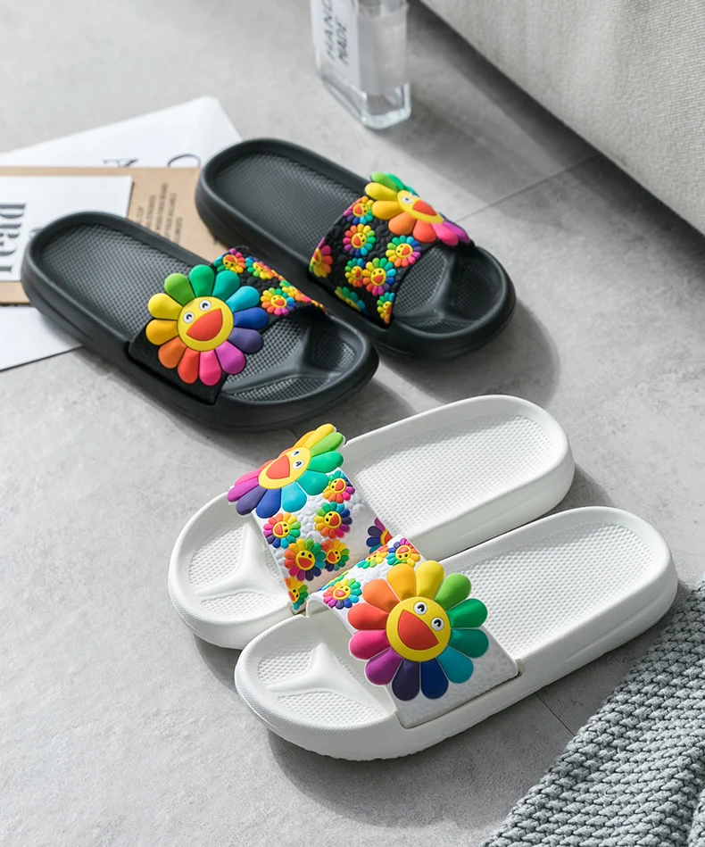 sunflower slide sandals