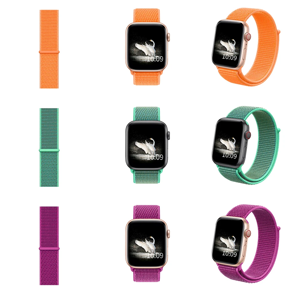 DIMU ремешок для наручных часов Apple Watch Series 5/4/3/2 38 мм 42 мм нейлон из мягкой дышащей ткани сменный ремешок для наручных часов iWatch, версия спортивный ремешок для часов 42 мм 44 мм