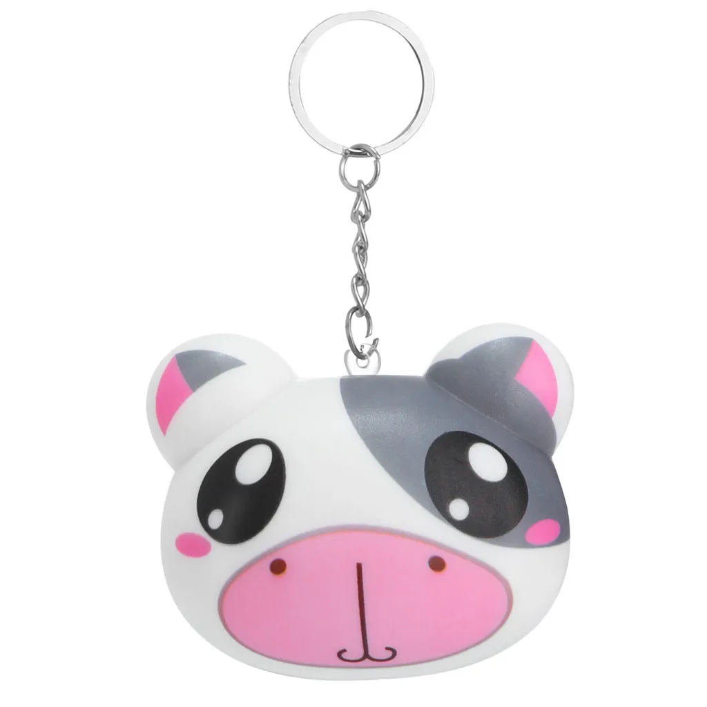 Squishy Toy Soft Slow Rising Animal Face Bread Simulation Bread keychain Stress Reliever Decor Phone Strap Gift #A