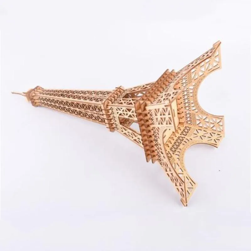 DIY Эйфелева башня 3D деревянная модель здания детские игрушки-Пазлы ручной работы Обучающие игры собрать наборы рождественские подарки на день рождения