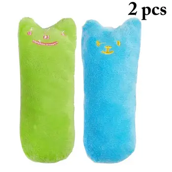 

2PCS Cat Teeth Grinding Catnip Toys Teeth Cleaning Toy Cute Creative Funny Catnip Toy Pet Interactive Toy herbe a chat gatos