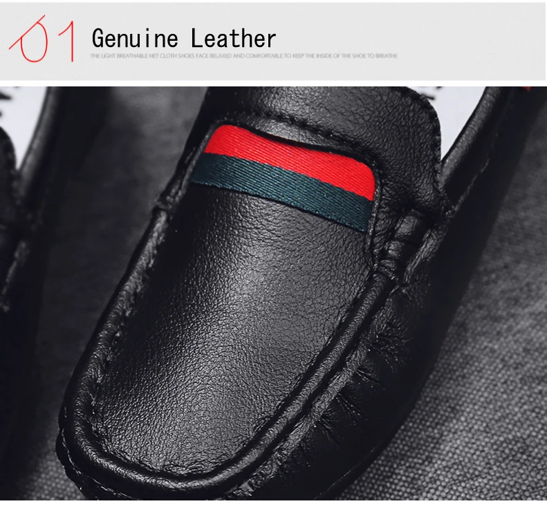 2019 New Autumn Genuine Leather children's Shoes for Boys Mocassins Fashion Kids Shoes For Girls Boys Casual Flat Slip On Loafers (3)