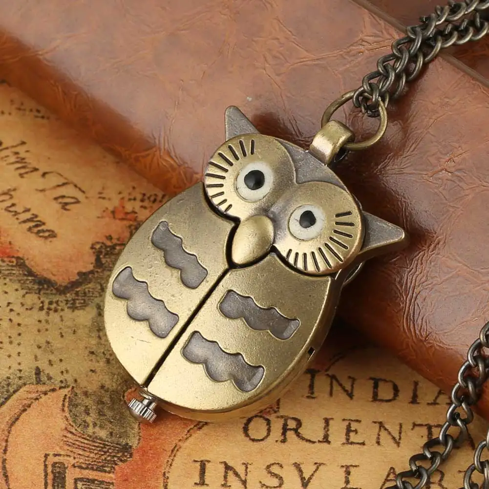 

Vintage Small Pocket Watch Animal Shapes Quartz Pocket Watches Necklace Pendant Clock Men Women Chain Gifts Dropshipping 2019