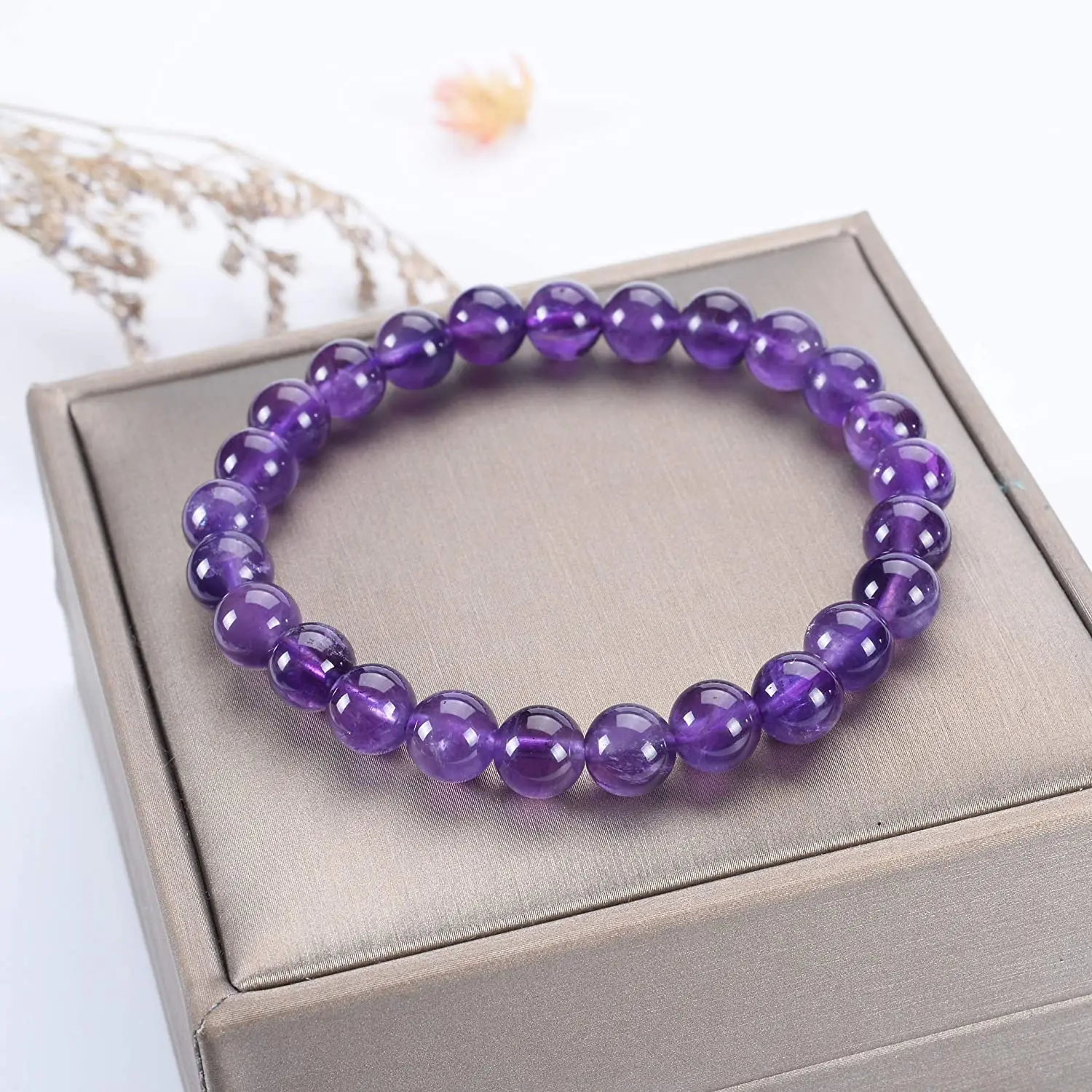 Natural Stone Bracelet Men 8MM Beads Elastic Bracelet Charm Chakra Healing Reiki Yoga Buddha Bracelets For Women Beads Jewelry - Image 2