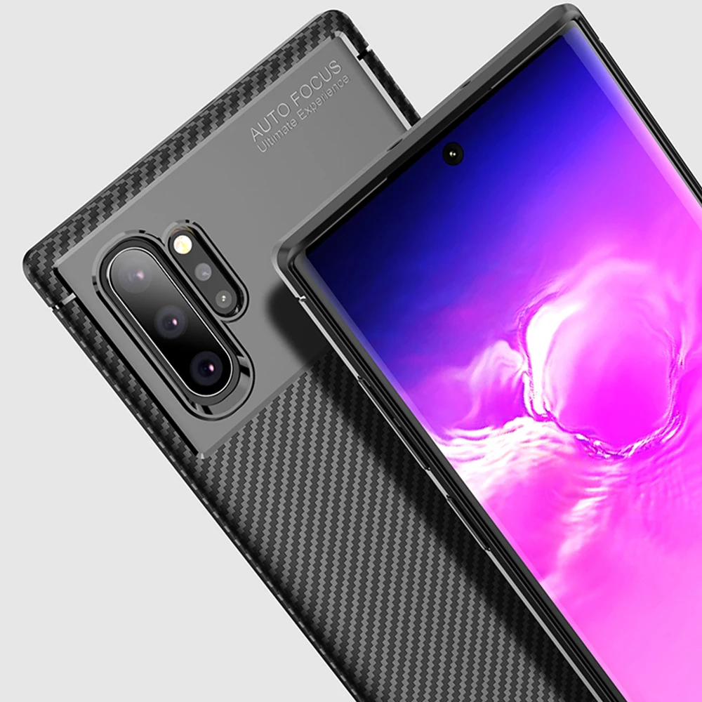 Чехол KEYSION для телефона Samsung Galaxy Note 10 Plus 9 8 задняя крышка из углеродного волокна и